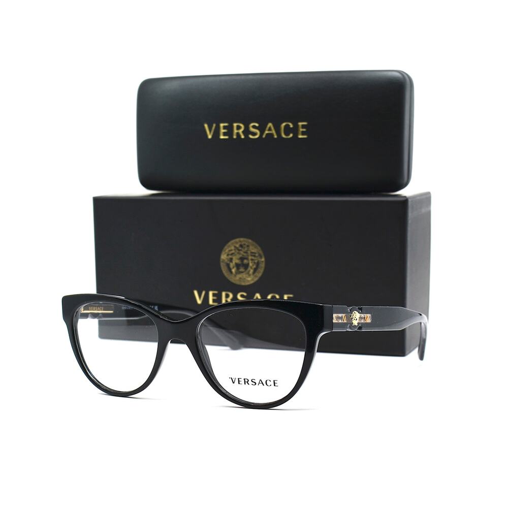 NEW VERSACE VE3304 GB1 BLACK AUTHENTIC EYEGLASSES FRAME - Picture 12 of 14